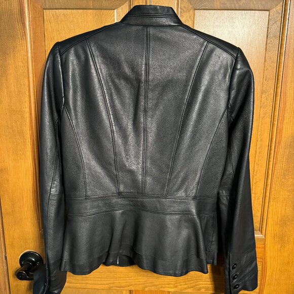 White House Black Market (WHBM) Geniune Leather Jacket - Size Small - Picture 2 of 4